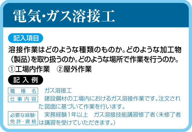 電気・ガス溶接工