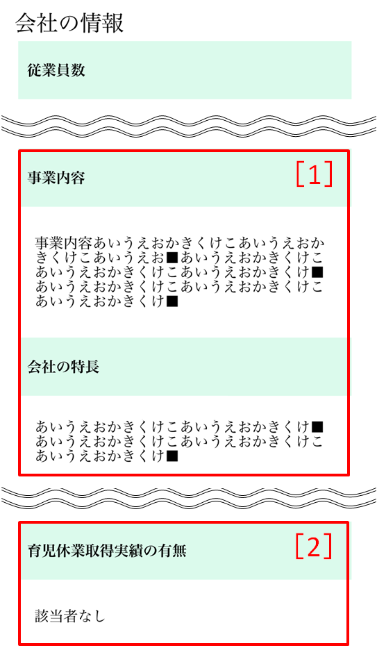 会社の情報等